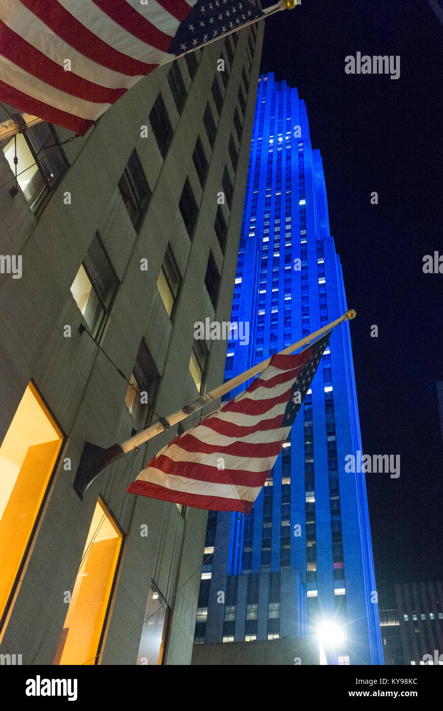 30 Rockefeller Plaza, Rockefeller Centre, Midtown Manhattan, New York City Stock Photo