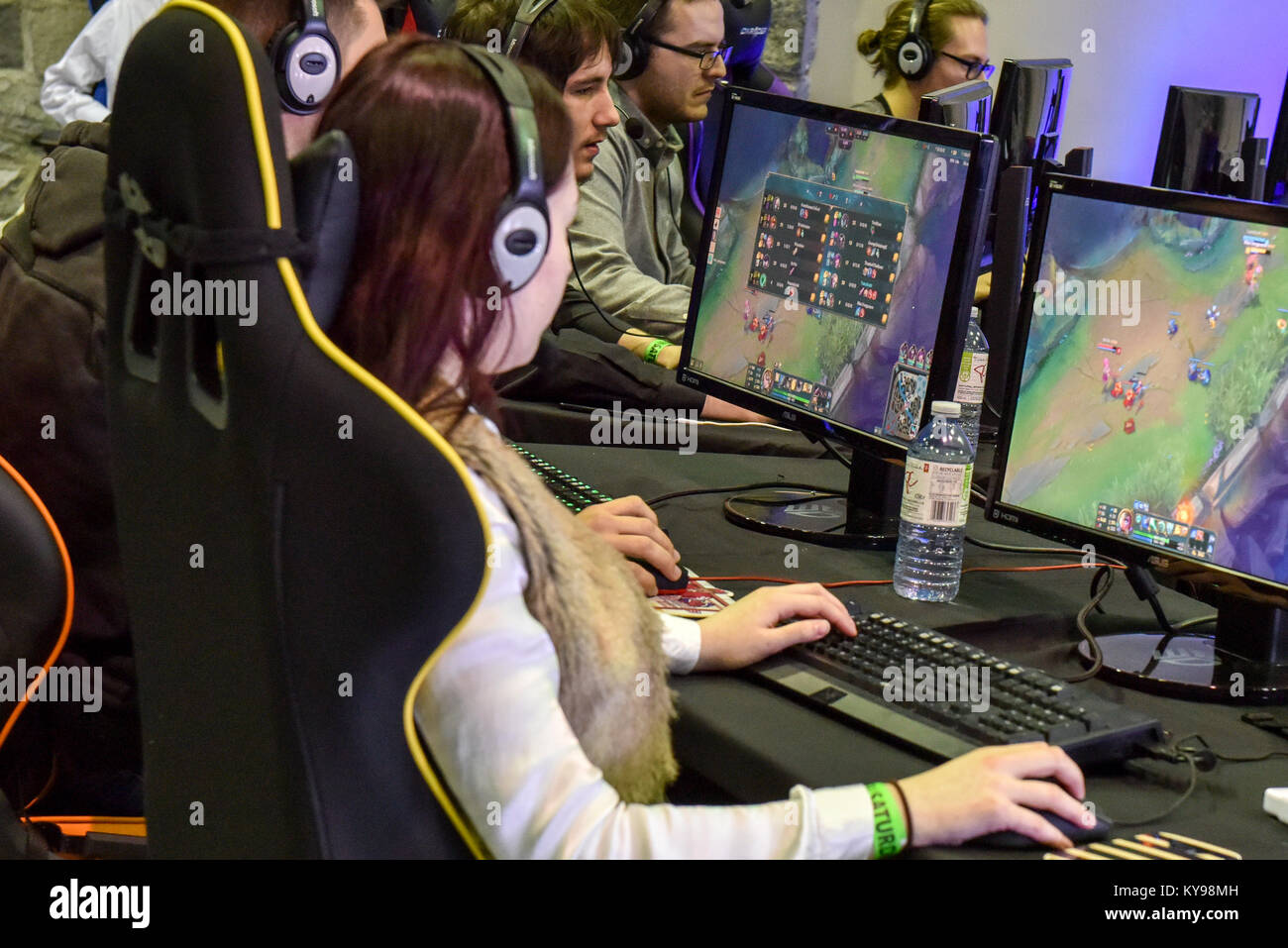 Video gaming convention, Bonsecours market Montreal Stock Photo - Alamy