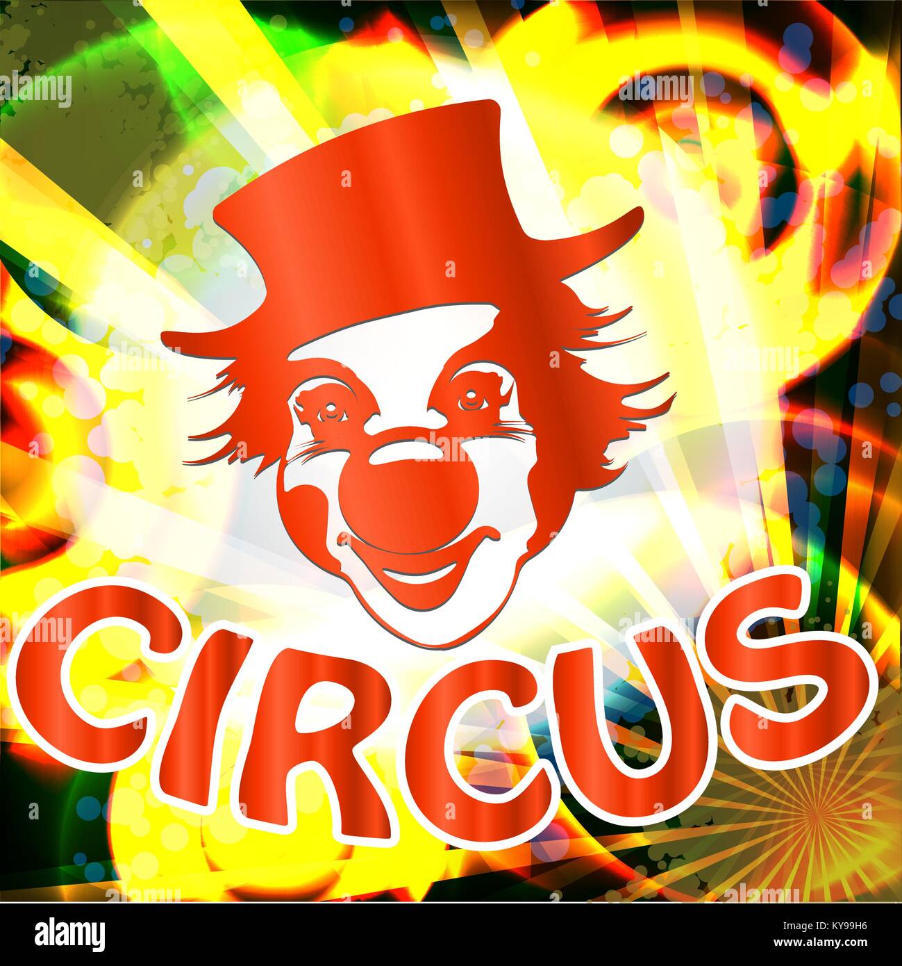 circus billboard with clown face Stock Vector Image & Art - Alamy