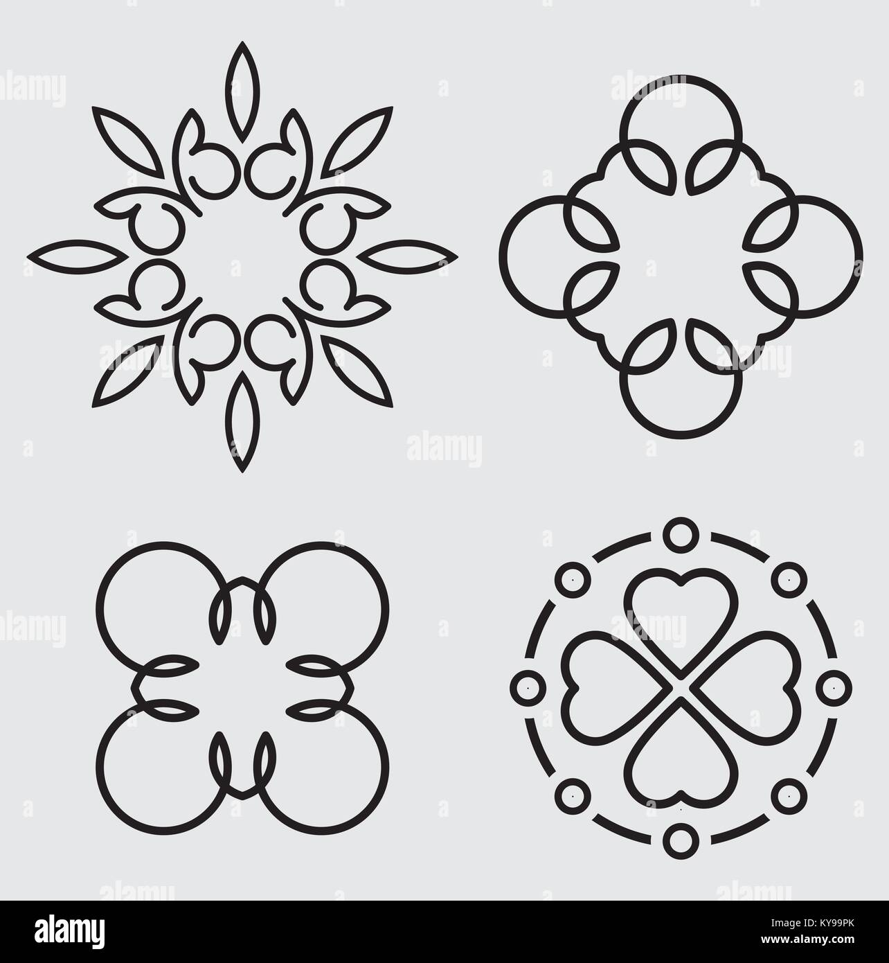 Set of abstract design for a logo or monogram Stock Vector Image & Art ...