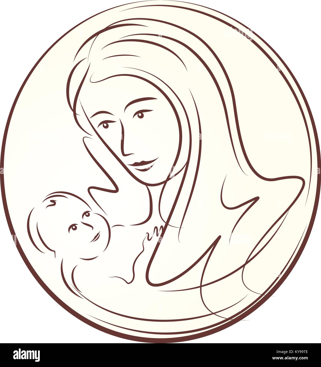 happy mother and child Stock Vector Image & Art - Alamy