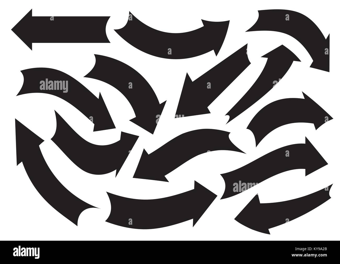 Arrows icon set. Vector Stock Vector Image & Art - Alamy