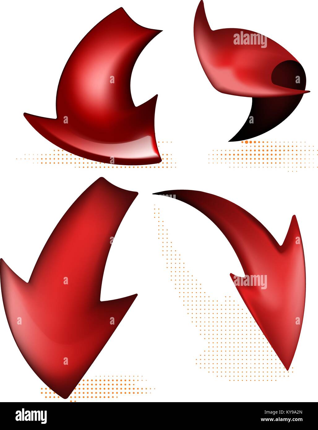 Red arrows Stock Vector Images Alamy