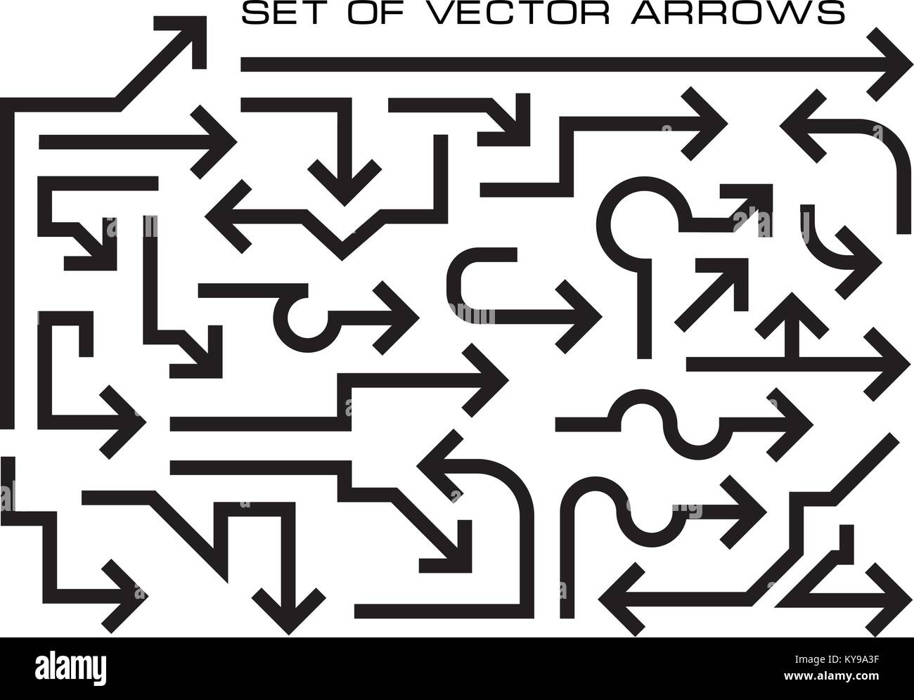 Big set of vector arrows Stock Vector Image & Art - Alamy