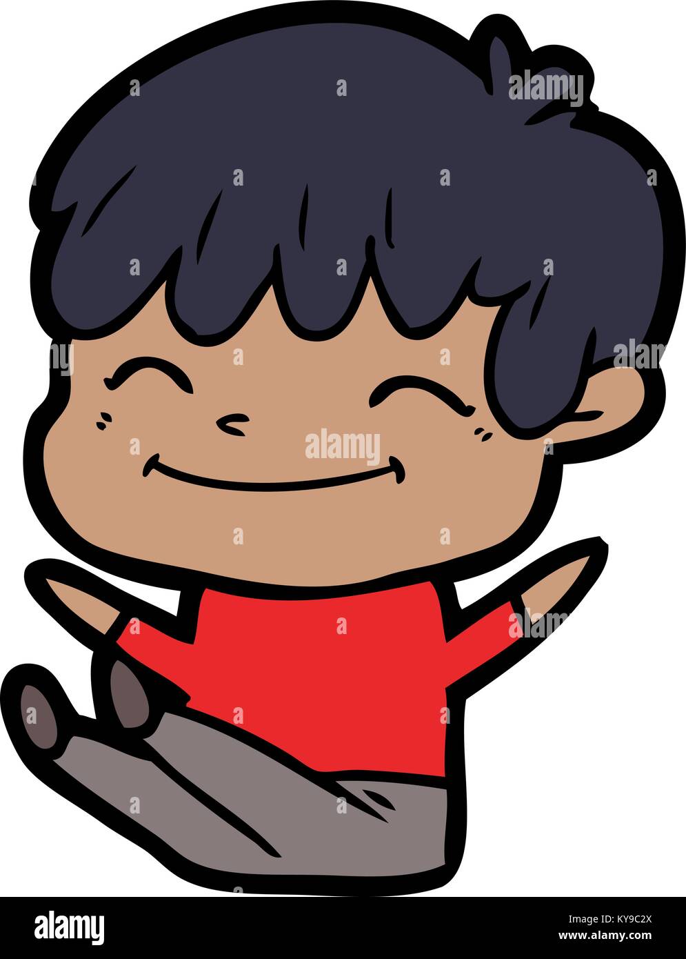 cartoon happy boy Stock Vector Image & Art - Alamy
