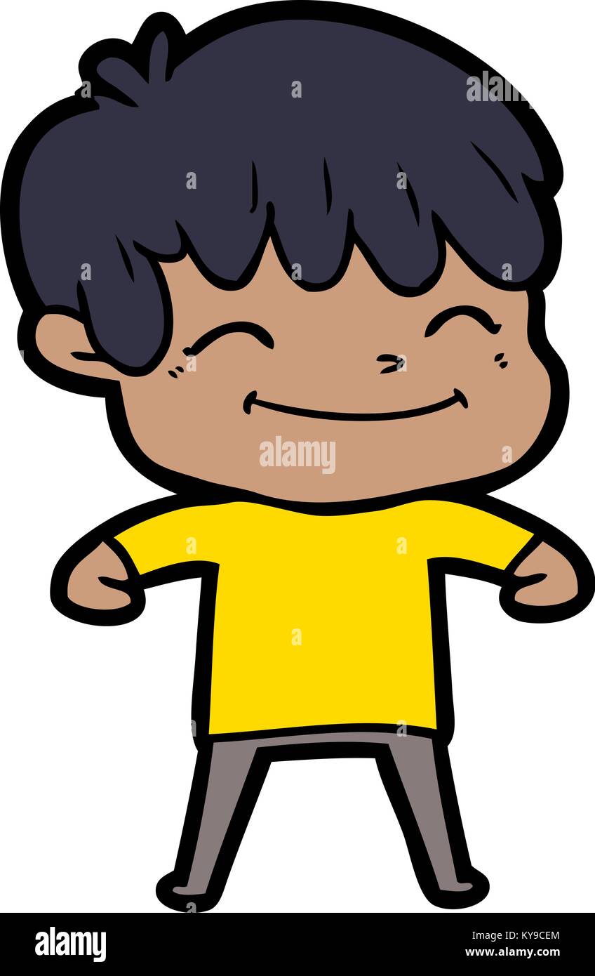cartoon happy boy Stock Vector Image & Art - Alamy