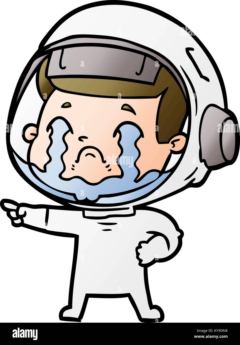 cartoon crying astronaut Stock Vector Image & Art - Alamy
