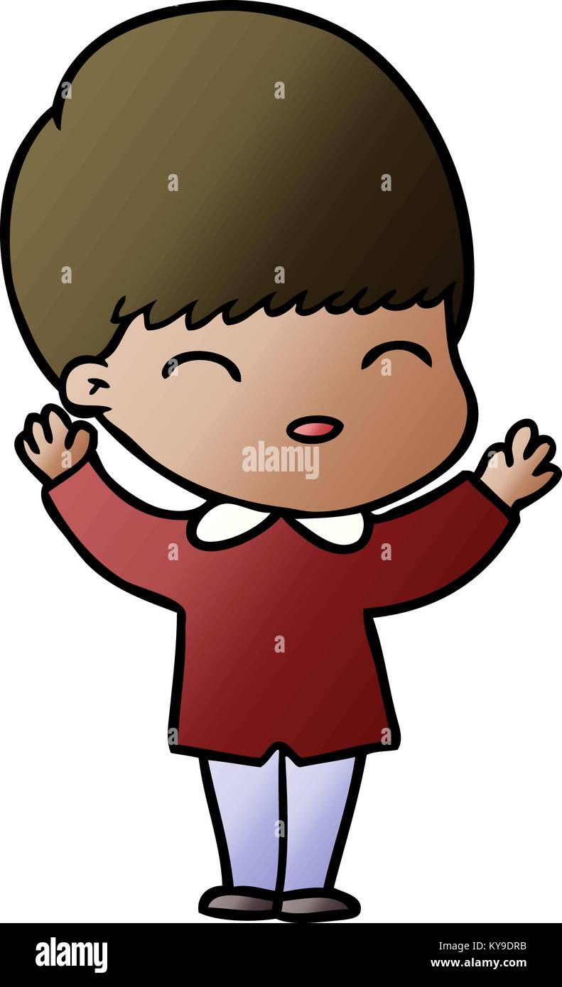 happy cartoon boy Stock Vector Image & Art - Alamy