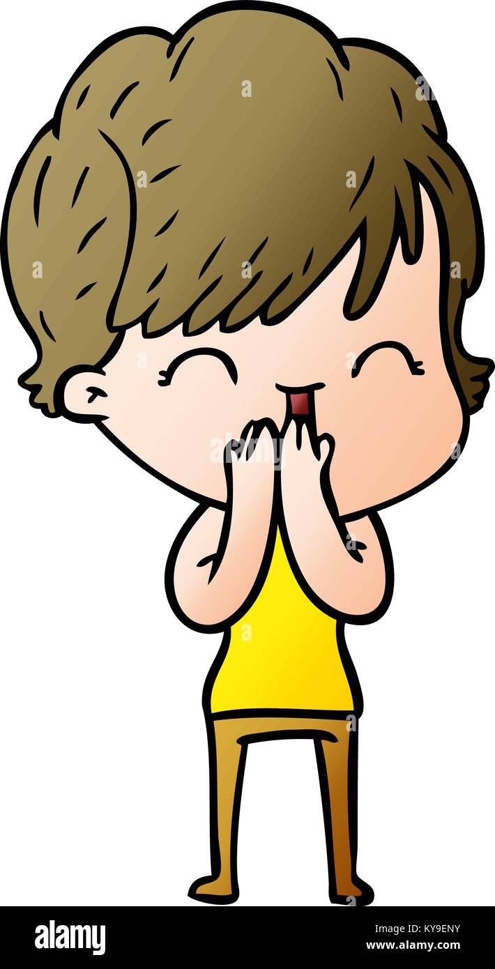 cartoon laughing woman Stock Vector Image & Art - Alamy