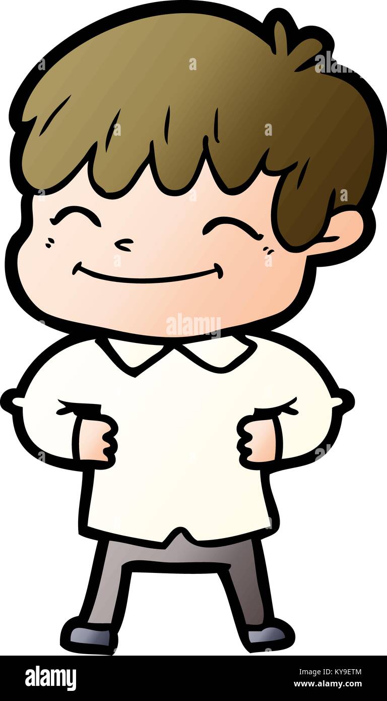 cartoon happy boy Stock Vector Image & Art - Alamy