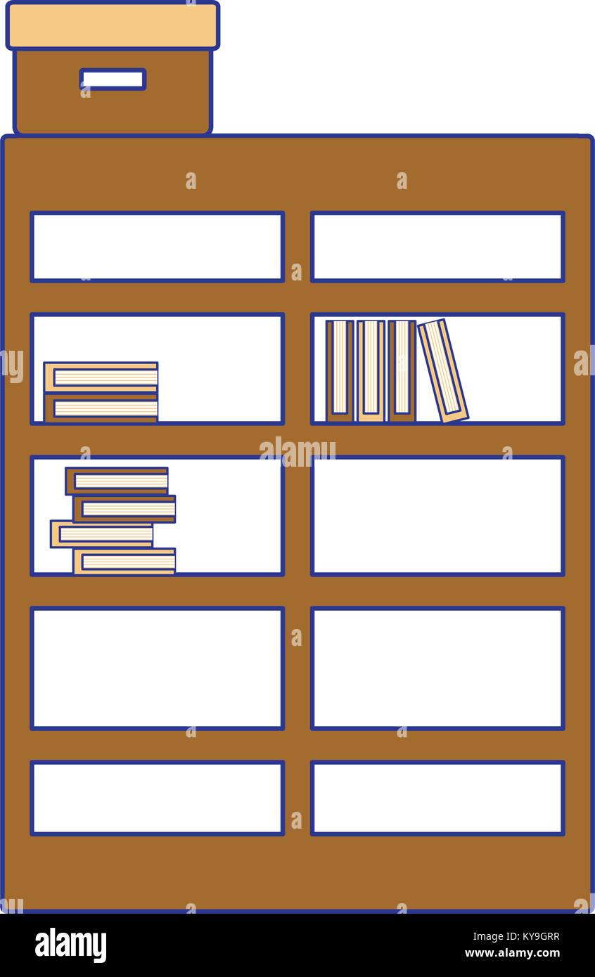 Full bookcase Stock Vector Images - Alamy