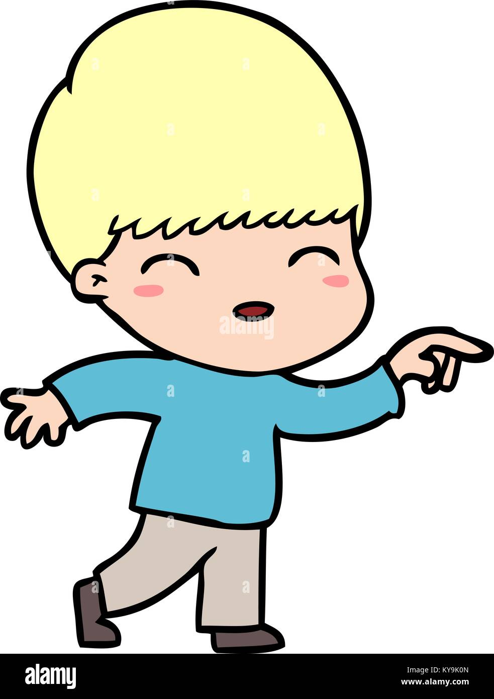 happy cartoon boy Stock Vector Image & Art - Alamy