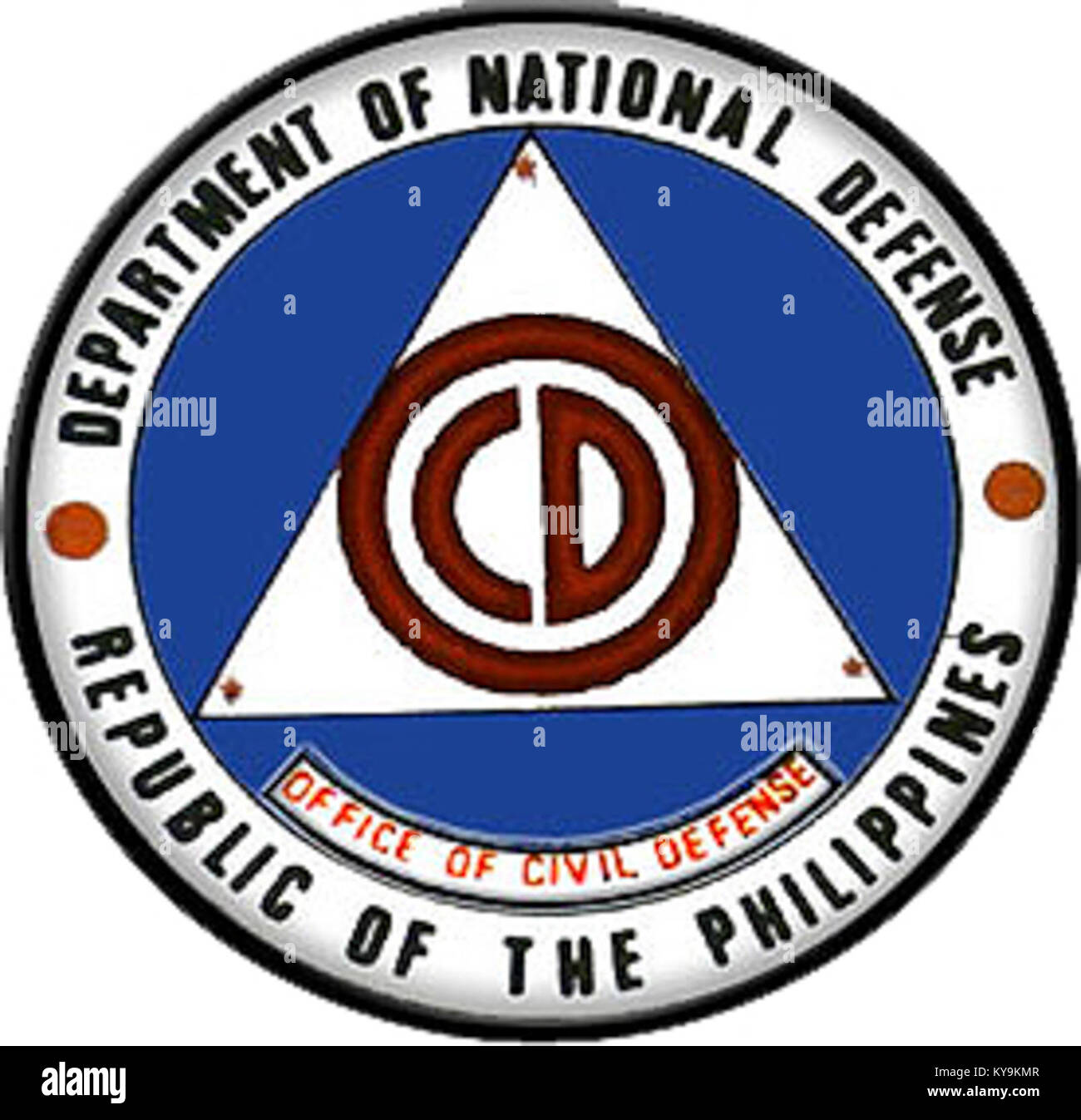 Seal of the Office of Civil Defense, Republic of the Philippines Stock Photo