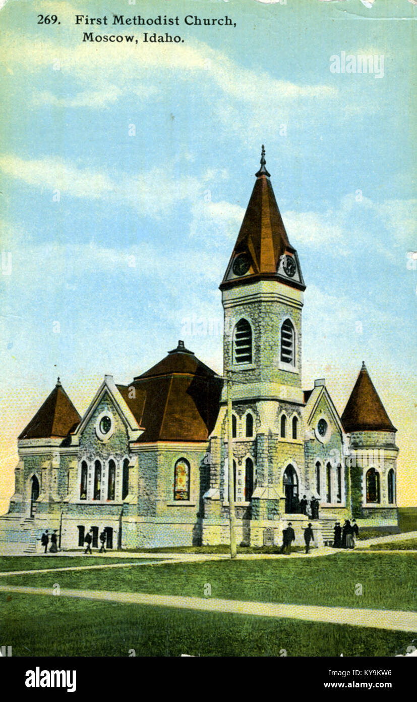 Moscow, ID — First United Methodist Church (postcard, 1910 Stock Photo Alamy
