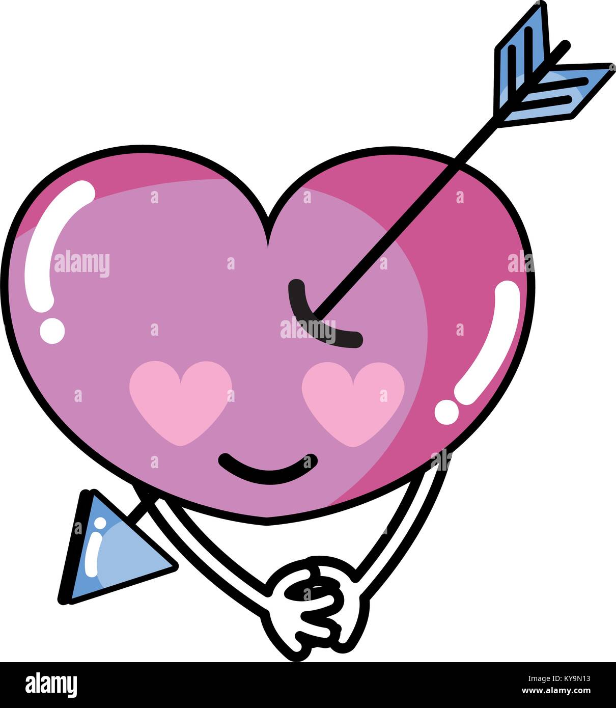 heart with arrow in love kawaii and arms Stock Vector Image & Art - Alamy