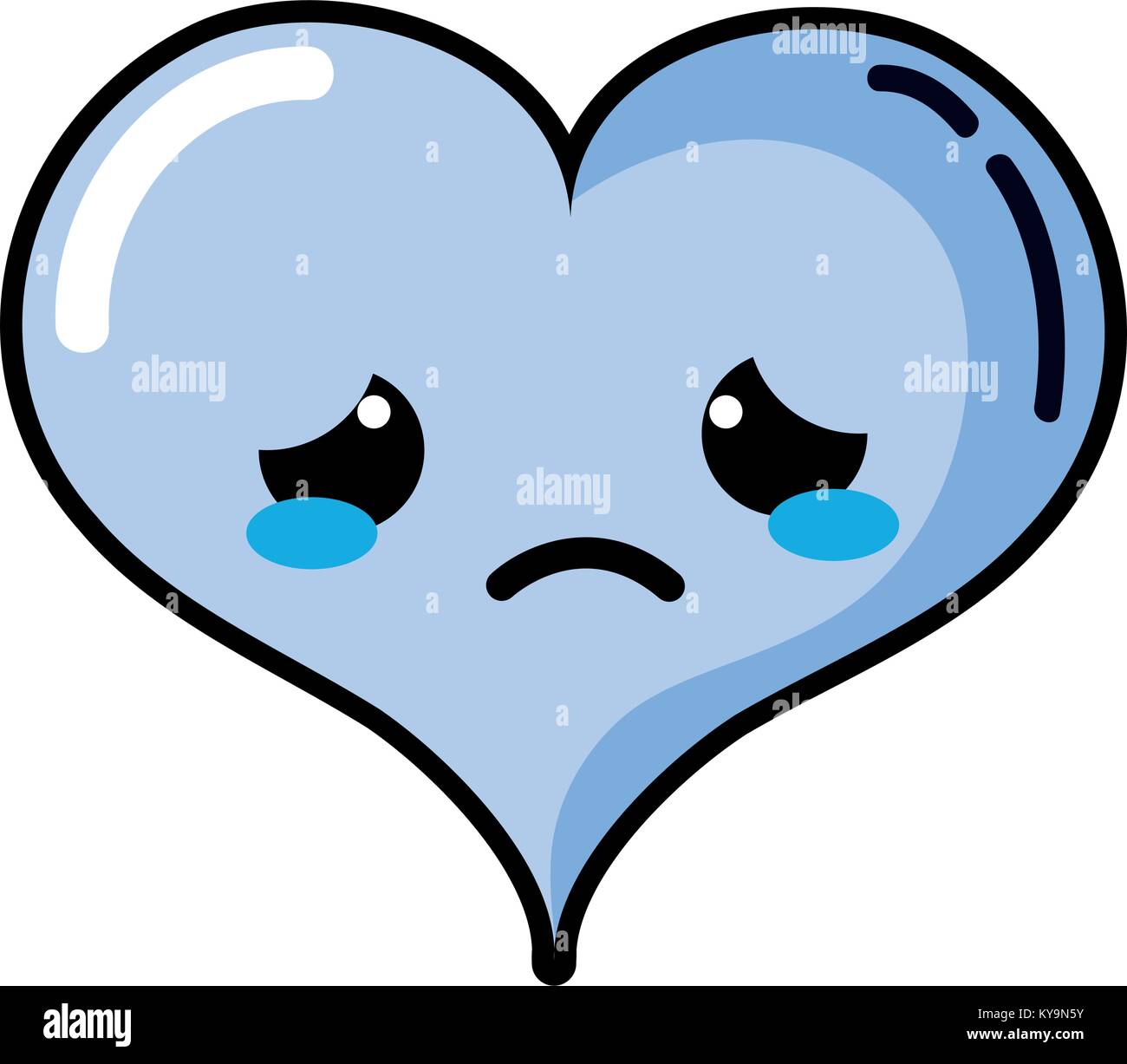 crying heart passion kawaii character Stock Vector Image & Art - Alamy