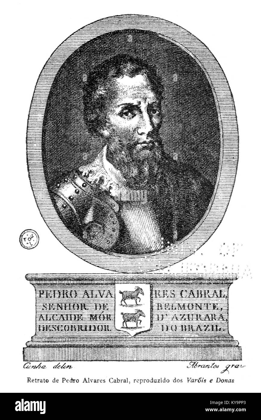 Portrait of Pedro Alvares Cabral Stock Photo