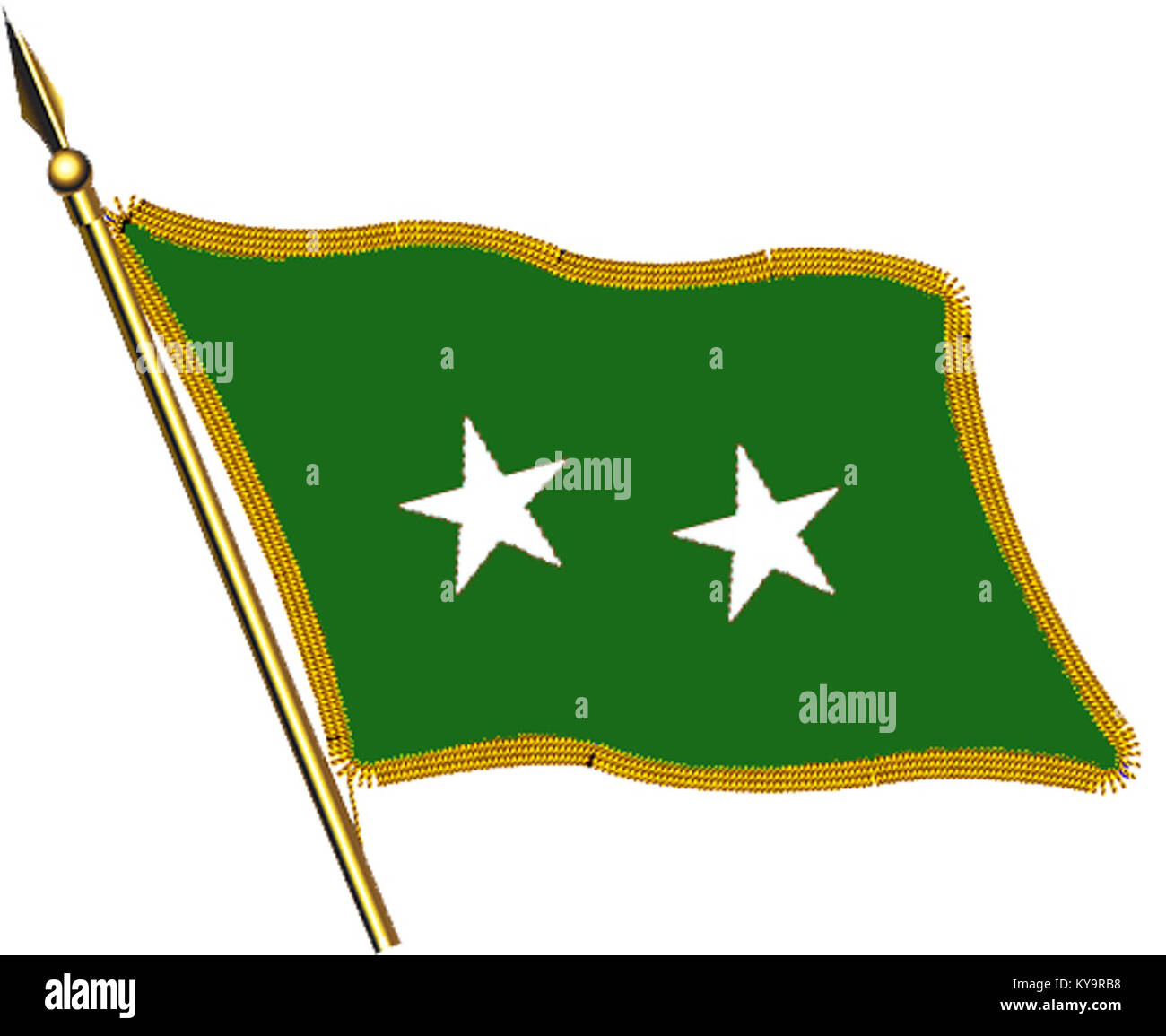Philippine Army Major General's Flag Stock Photo