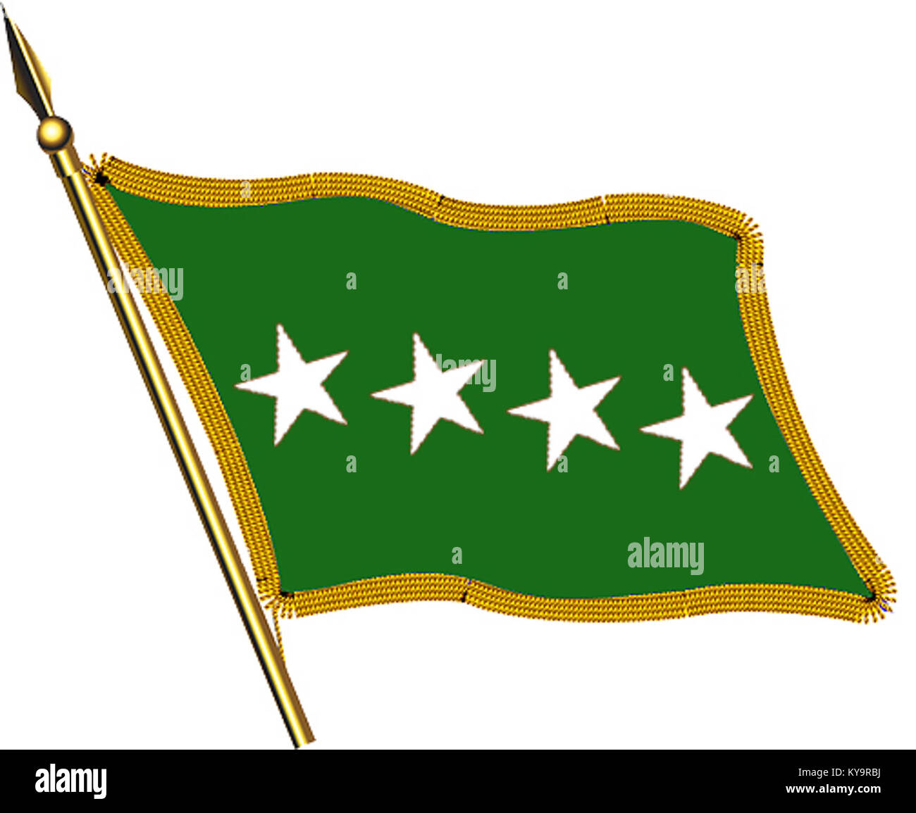 Philippine Army General's Flag Stock Photo