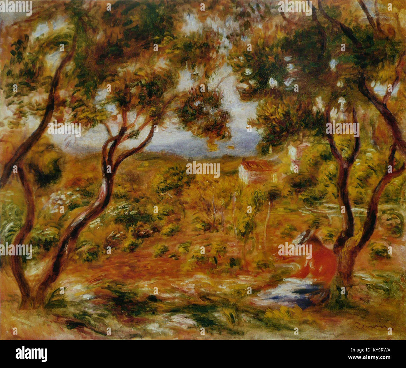 Renoir Pierre-Auguste - Landscape at Cagnes C.1905 Stock