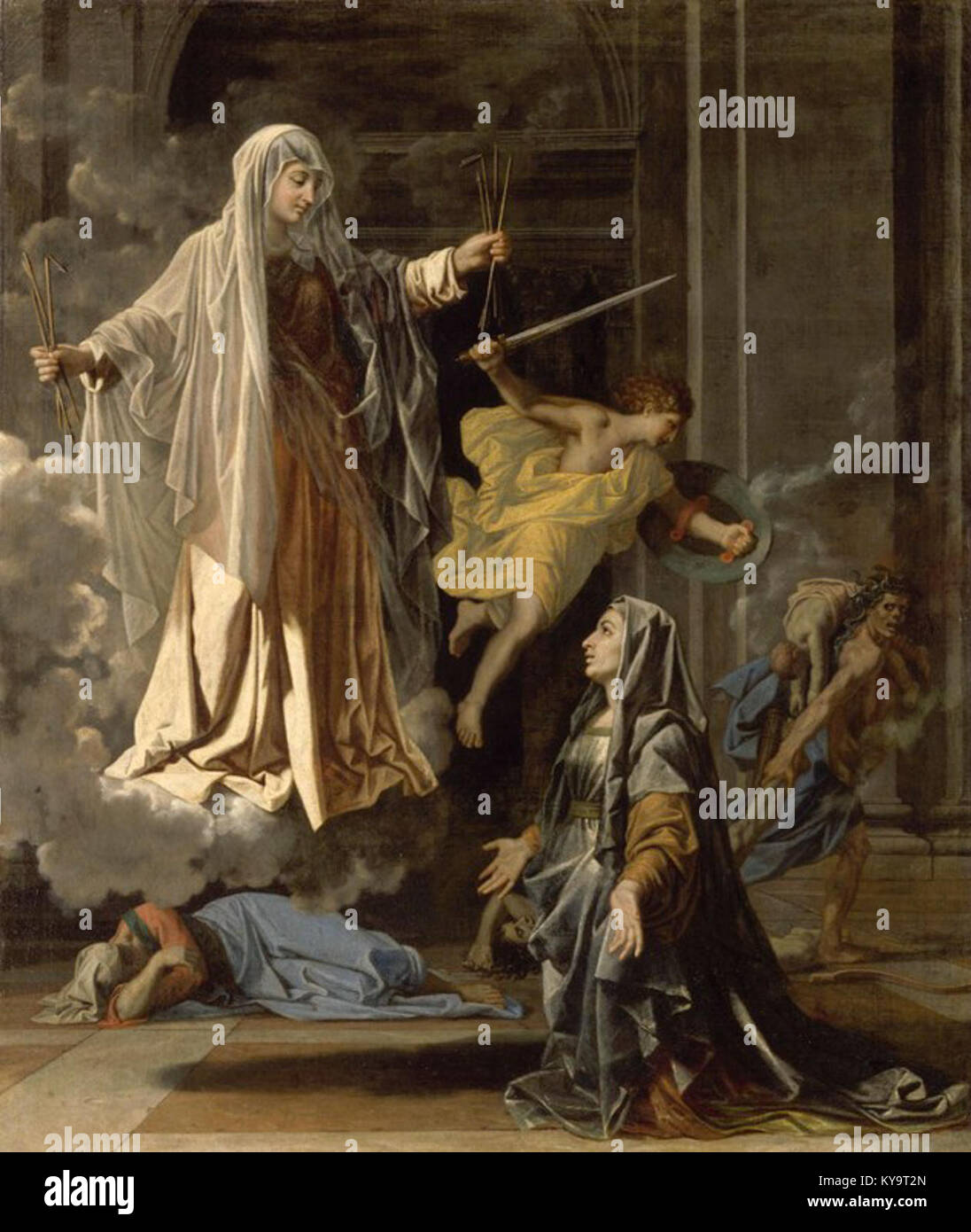 Poussin Sainte Françoise Romaine Louvre Stock Photo Alamy