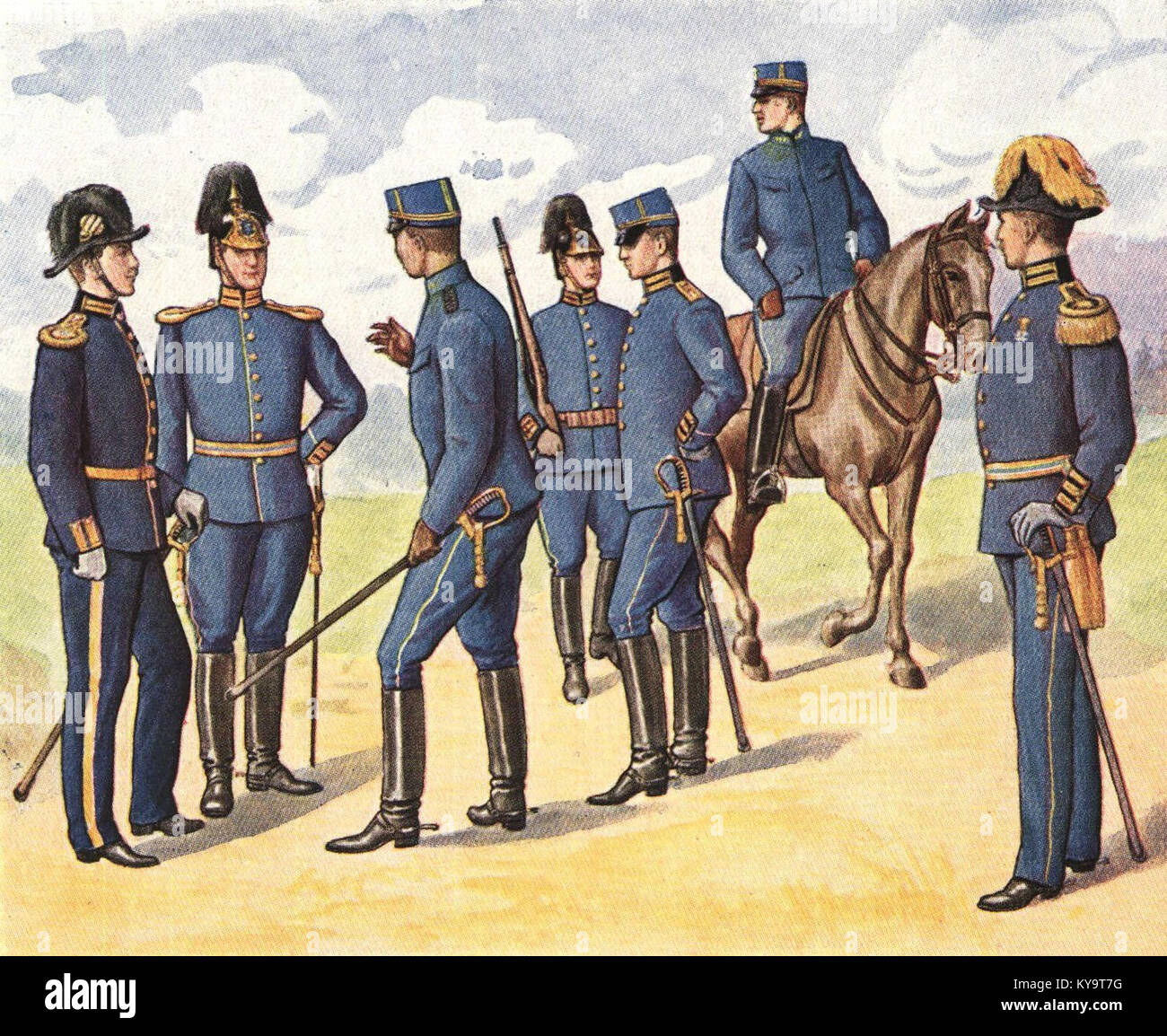 Sweden Ww1 Ranks Swedish army attire hi-res stock photography and images - Alamy