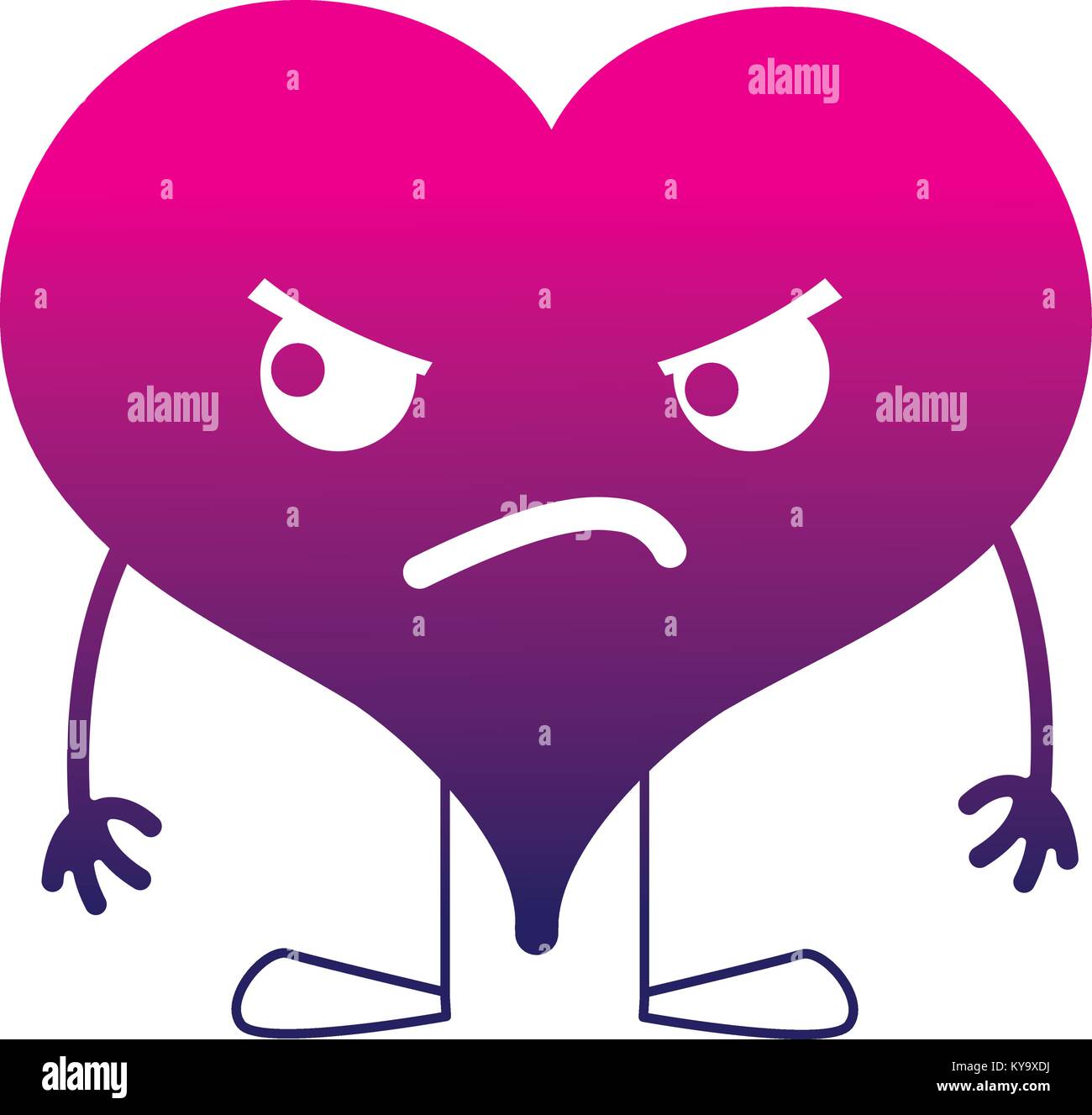 Silhouette Angry Heart Passion Kawaii With Arms And Legs Stock Vector Image And Art Alamy 7629