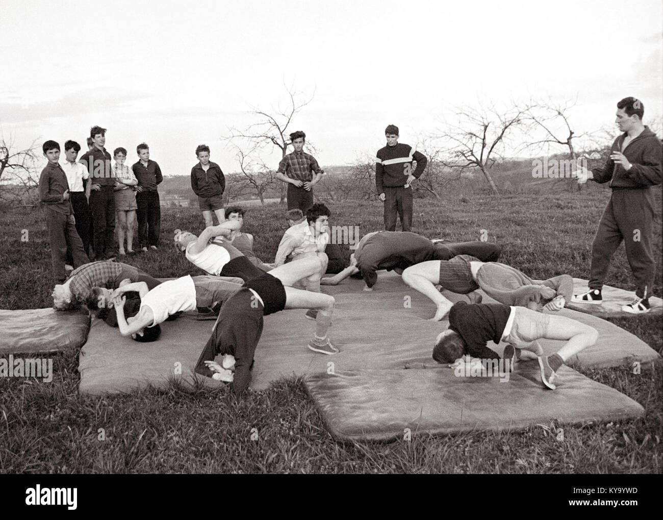 Trening rokoborbe v Lenartu 1964 Stock Photo