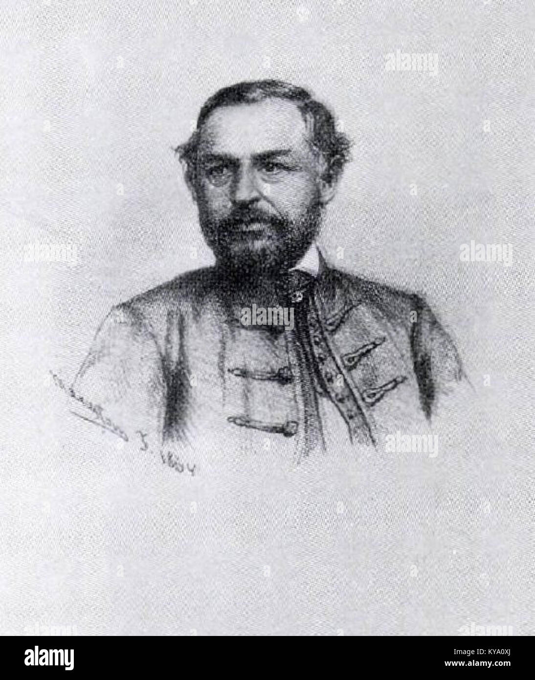 Marastoni Portrait of Károly Alexy 1864 Stock Photo