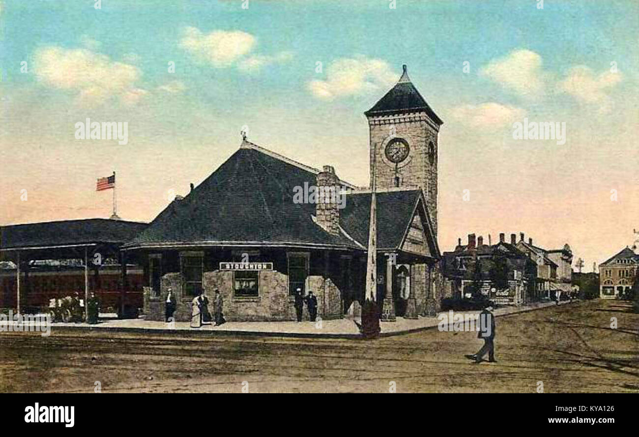 Railway Station, Stoughton, MA Stock Photo Alamy