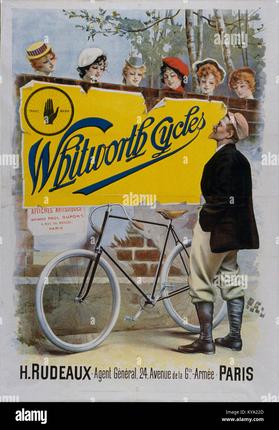 Bicycle poster 1900s hi-res stock photography and images - Alamy