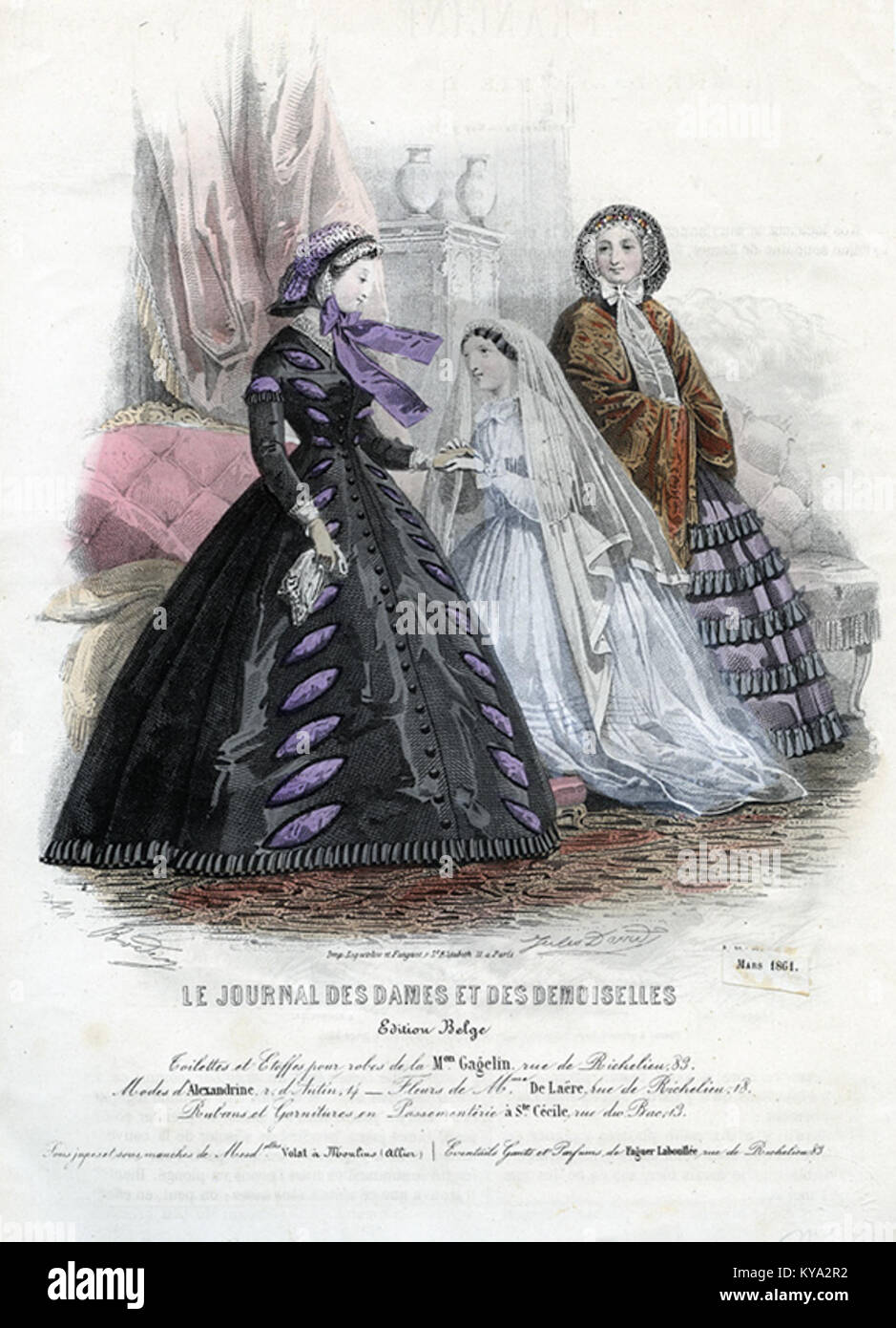絵画 Le Journal des Dames et des Demoiselles Vtg Antique Le Journal Des Dames Et Des Demoiselles Fashion