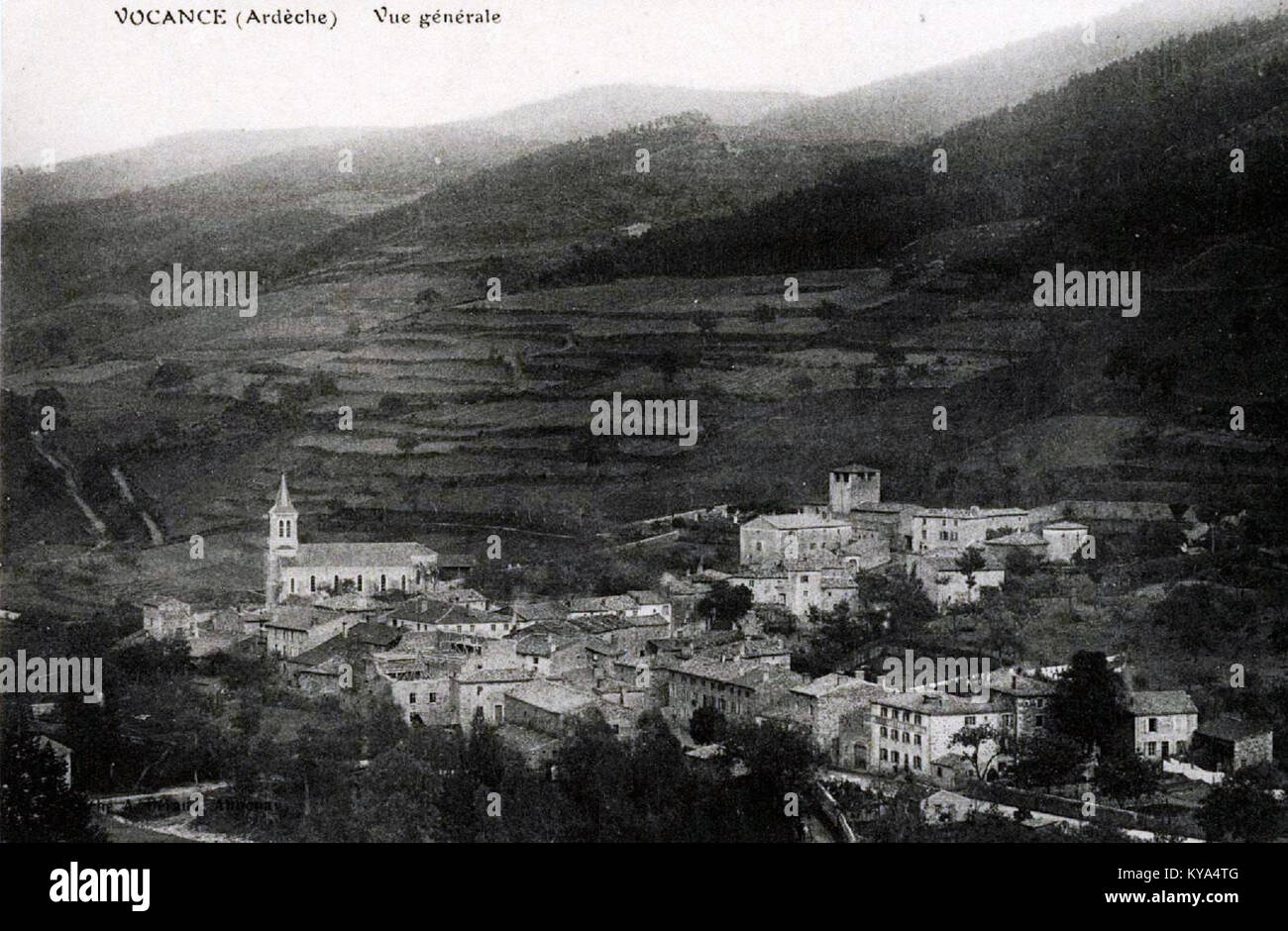 Vocance vue générale sud CP Stock Photo Alamy