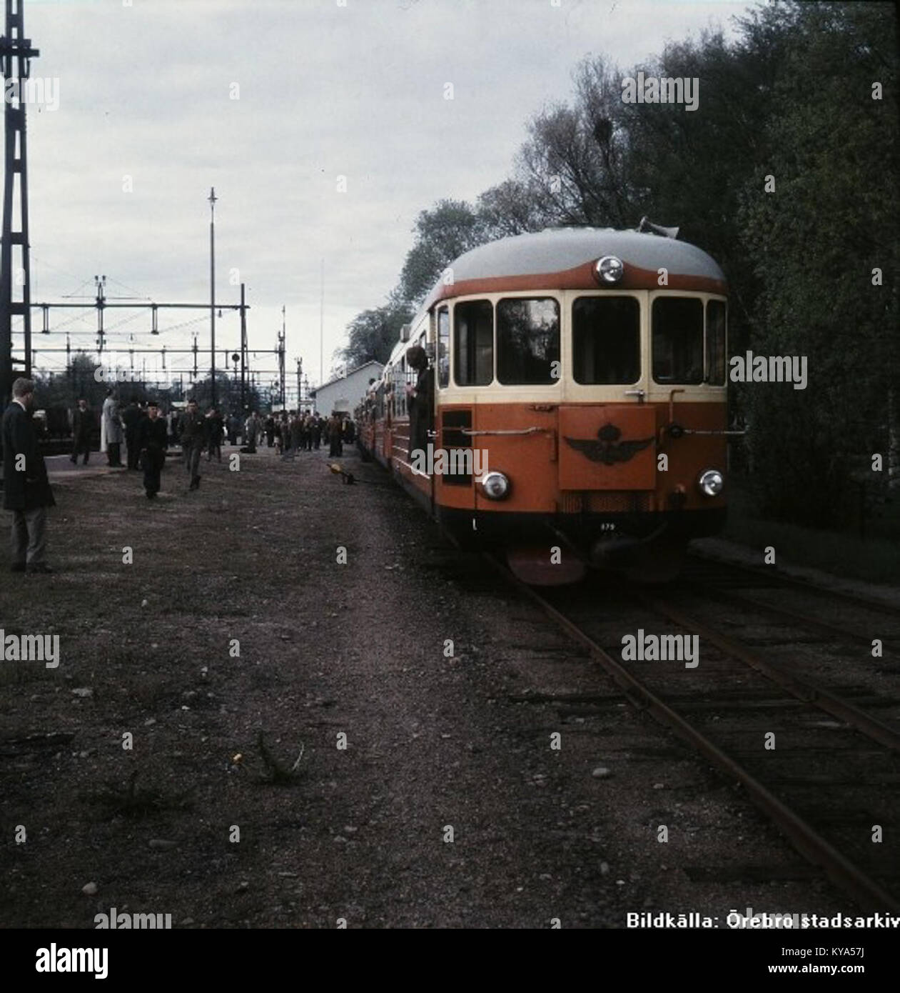 The Södra station railbus depicts a small passenger train operating on ...