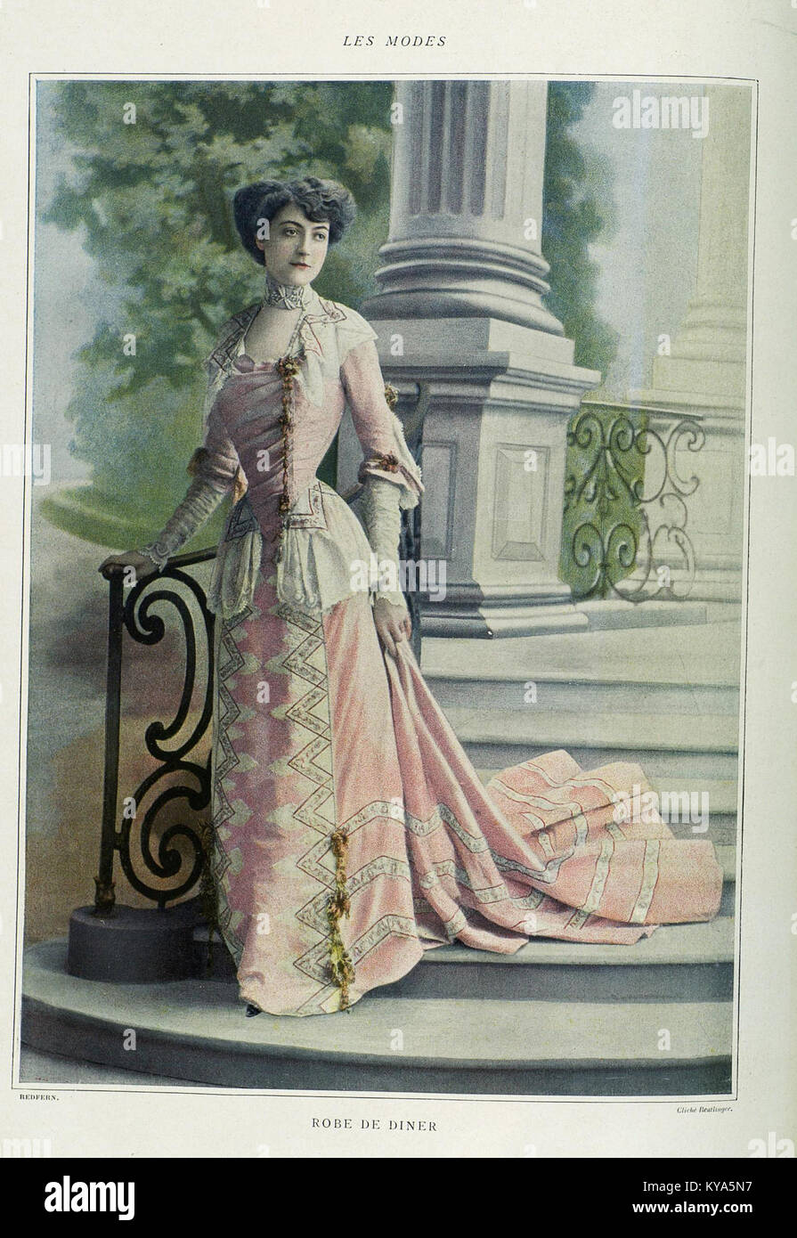 Evening gown designed by Redfern in 1902, displaying Edwardian style with luxurious fabrics, fitted bodice, and detailed embellishments Stock Photo - Alamy Evening gown designed by Redfern in 1902, displaying Edwardian style with luxurious fabrics, fitted bodice, and detailed embellishments Stock Photo - Alamy