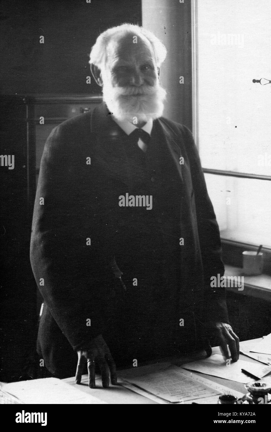 This photograph of Ivan Pavlov depicts the Russian physiologist in a ...