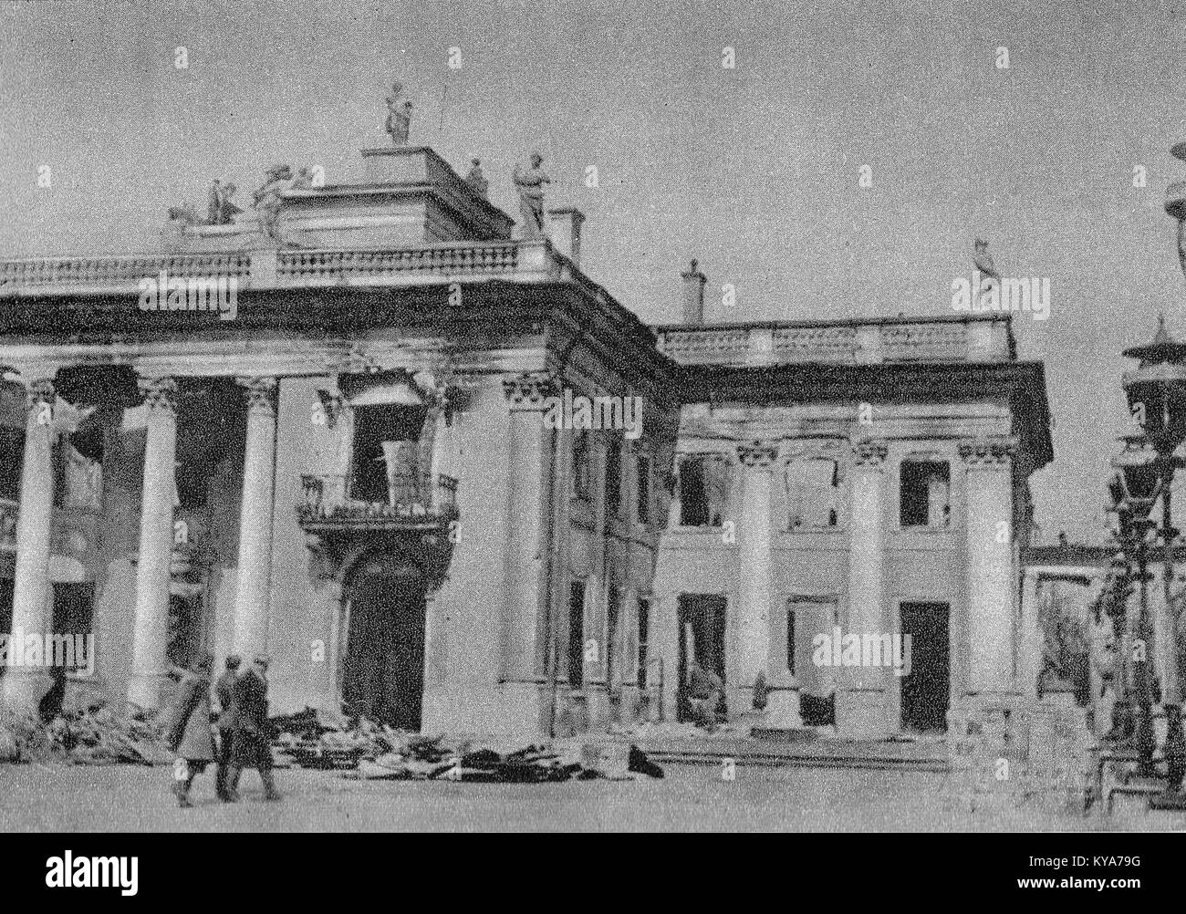 Pałac na Wodzie 1944 Stock Photo