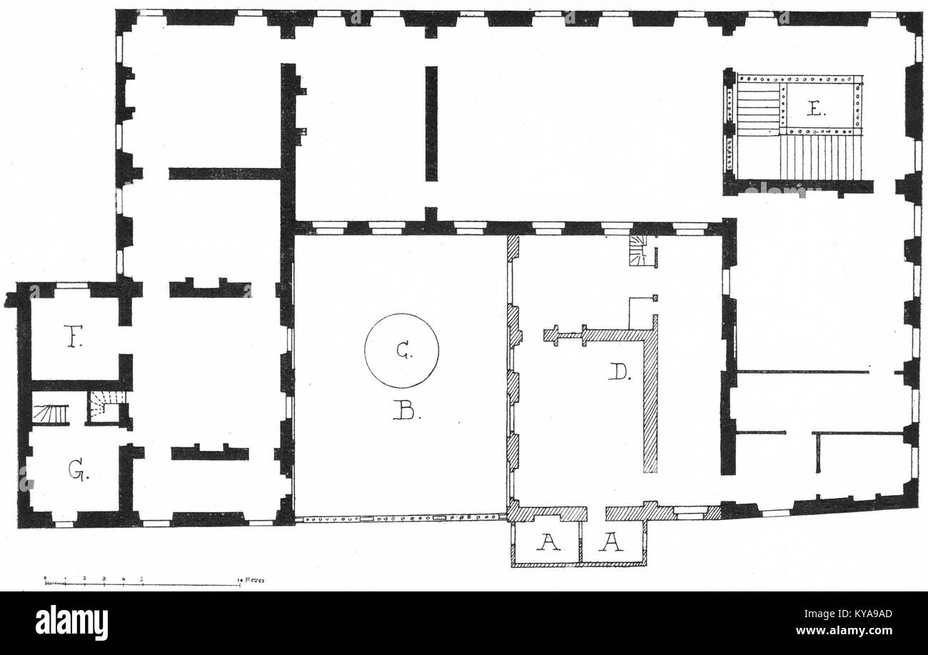 Plan Du Premier Etage Du Petit Luxembourg Au Xviiie Siecle Hustin 1910 P77 Stock Photo Alamy