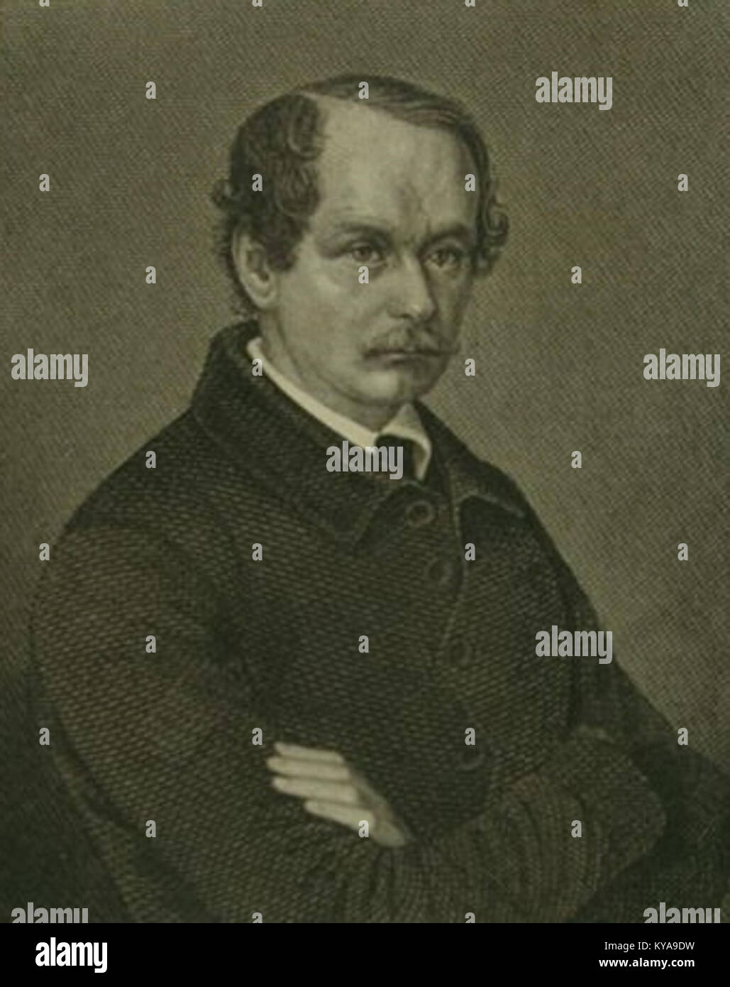 Matthias Jacob Schleiden Botaniker Jena Thüringen Portrait Stahlstich um 1850 b Stock Photo