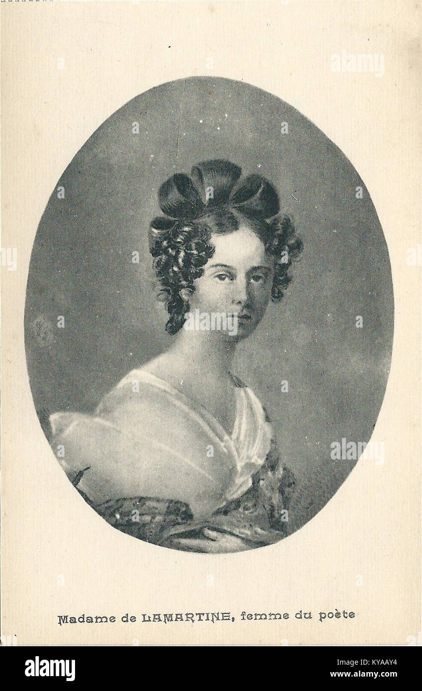 Souvenirs de Lamartine-portrait de son épouse-01 Stock Photo