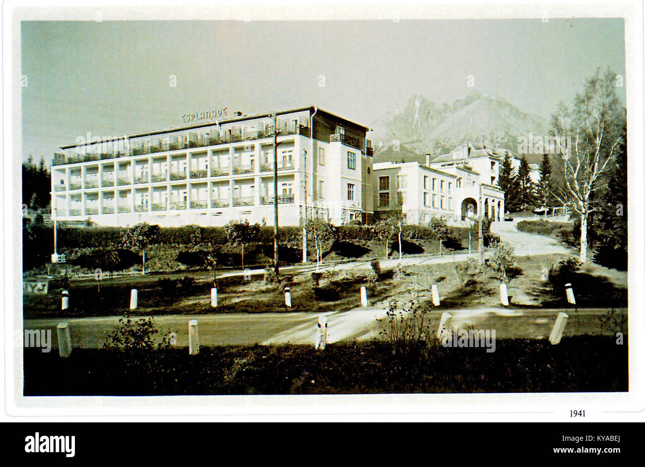 Tatranské Matliare sanatórium Esplanade Stock Photo Alamy
