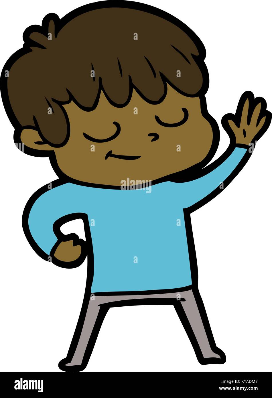 cartoon happy boy Stock Vector Image & Art - Alamy