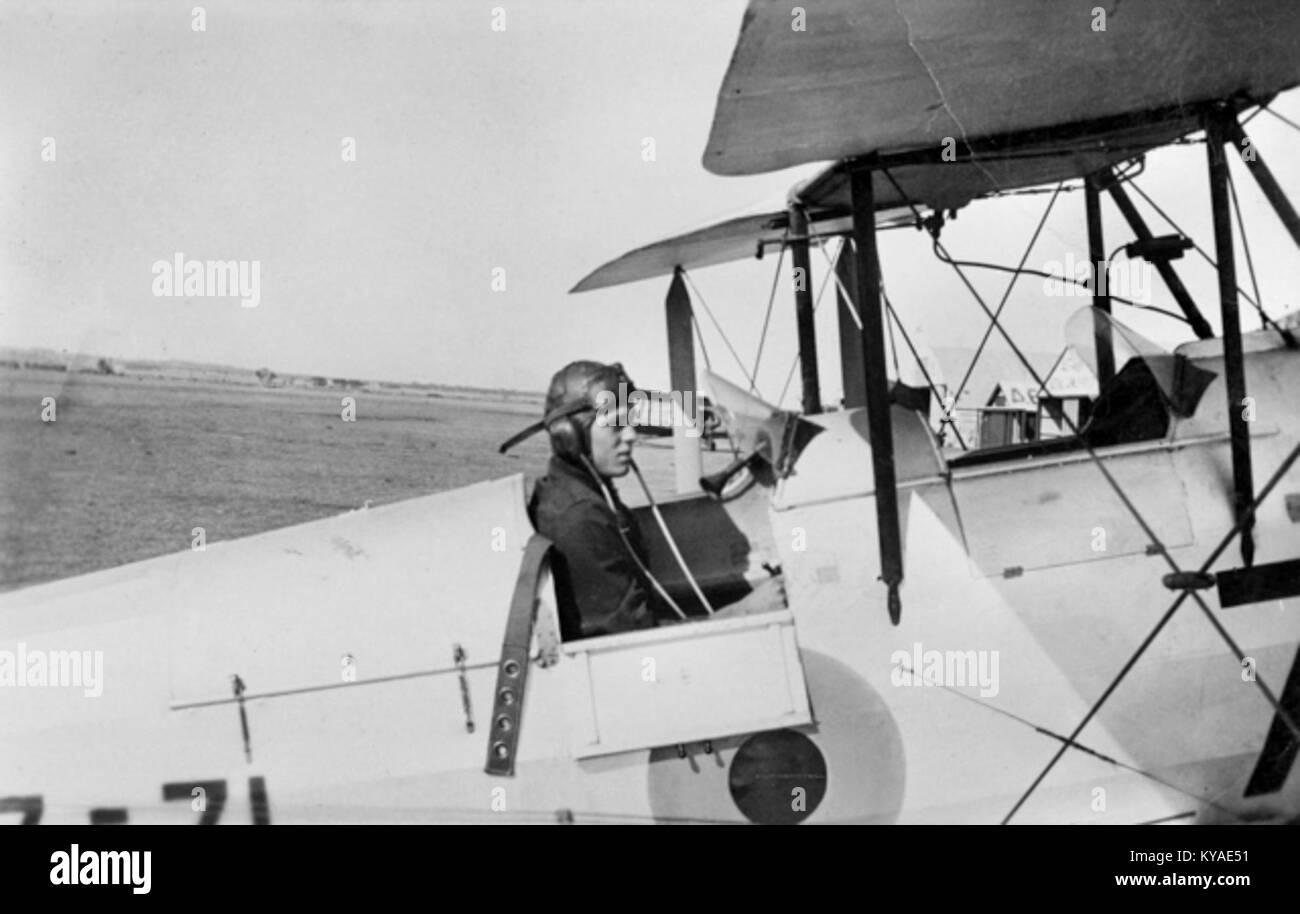No. 1 Elementary Flying Training School RAAF pilot (AWM P07175.008) Stock Photo