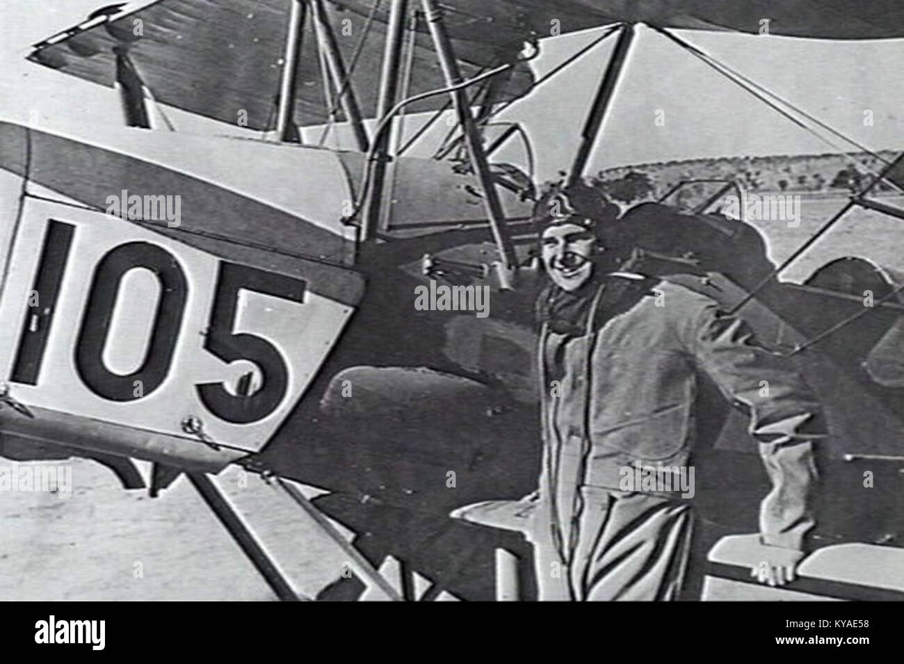 No. 8 Elementary Flying Training School RAAF pilot 1940 (AWM 134653) Stock Photo