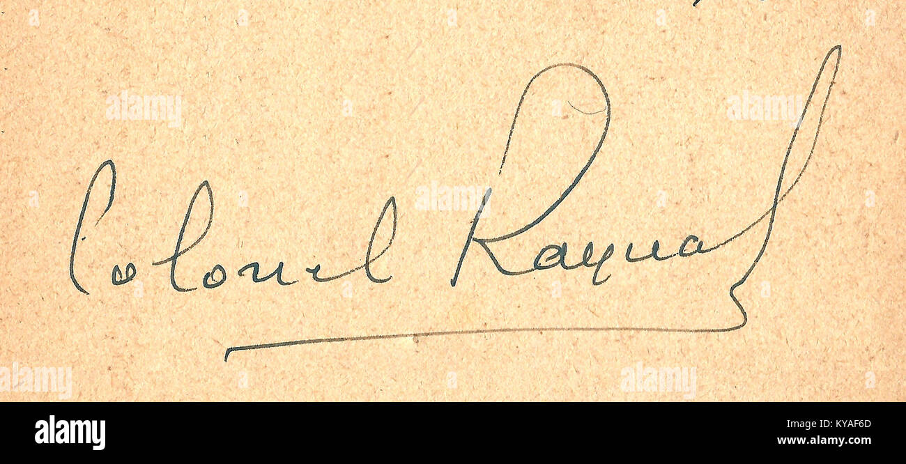 Sylvain Eugène Raynal-signature Stock Photo