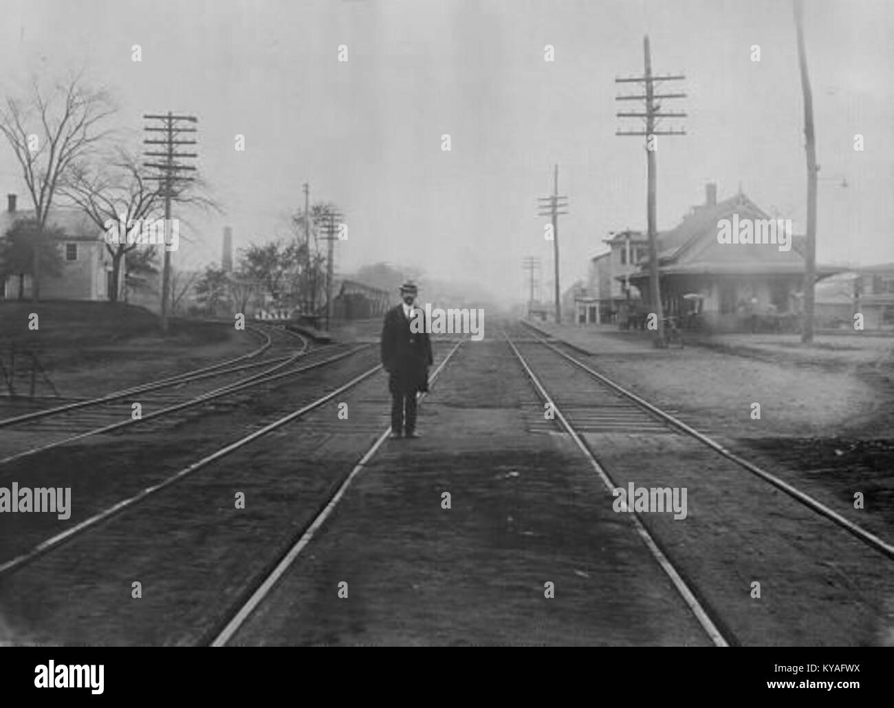 North End of the South Manchester Railroad, approx 1900 Stock Photo