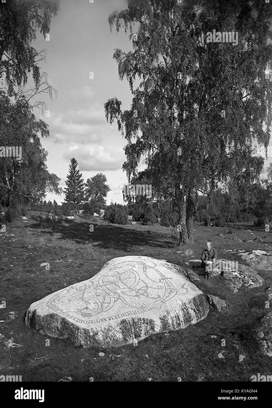 Heritage runestone Black and White Stock Photos & Images - Alamy