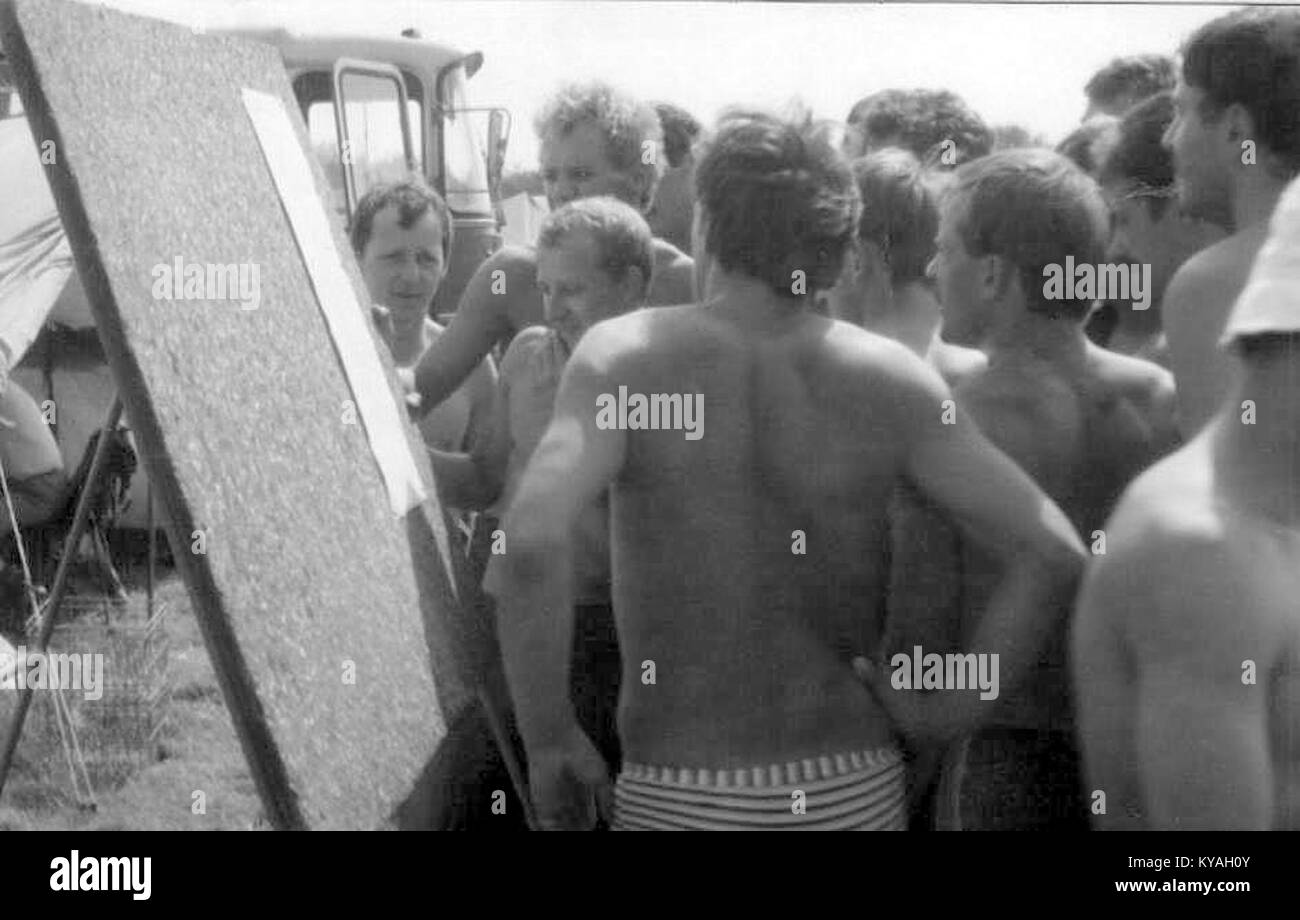 Spadochronowe Mistrzostwa Polski w celności lądowania Gliwice 1985 08 Stock Photo