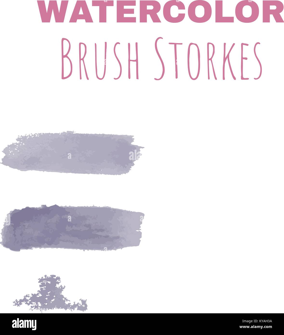 Vector watercolor brush strokes for hand drawn designs Stock Vector ...