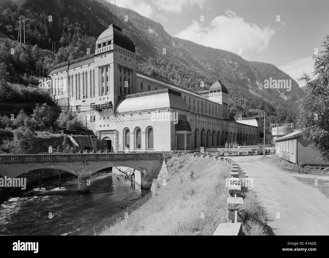 Såheim hydropower station in Rjukan Stock Photo